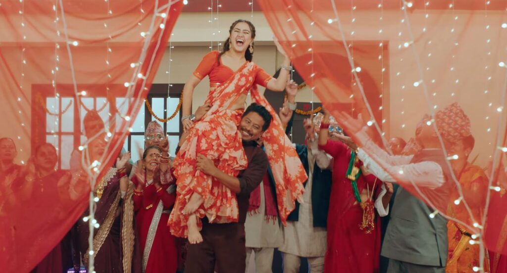 पहिलो दिन ‘बेहुली फ्रम मेघौली’को ८० लाखको ओपनिङ 1 Swastima Khadka And Nischal Basnet